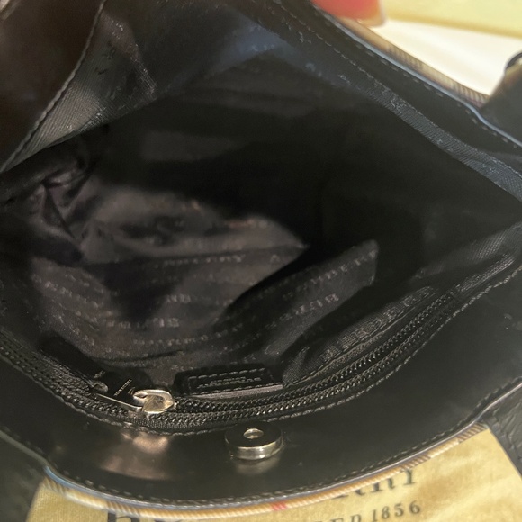 Burberry London Nova Check Coated Canvas Mini Tote Tan Black - Picture 6 of 16